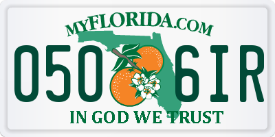 FL license plate 0506IR