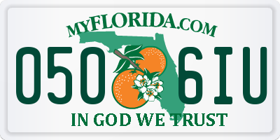 FL license plate 0506IU