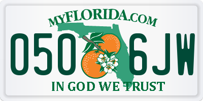 FL license plate 0506JW