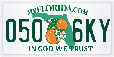 FL license plate 0506KY