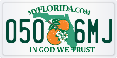 FL license plate 0506MJ