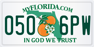FL license plate 0506PW