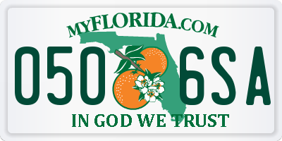 FL license plate 0506SA
