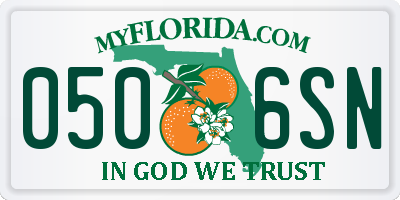 FL license plate 0506SN