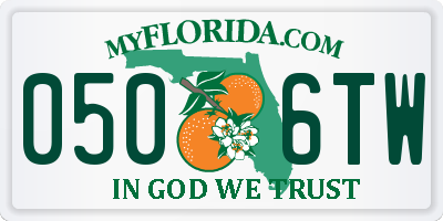 FL license plate 0506TW