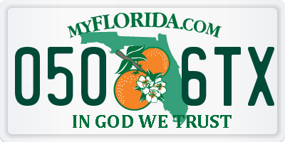 FL license plate 0506TX