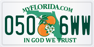 FL license plate 0506WW