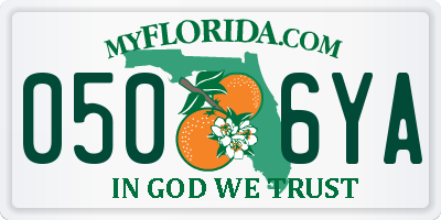 FL license plate 0506YA