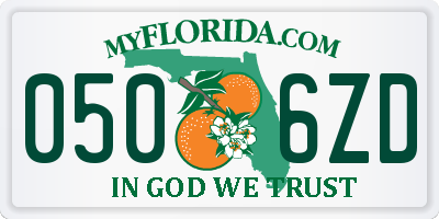 FL license plate 0506ZD