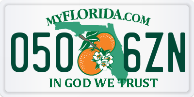 FL license plate 0506ZN