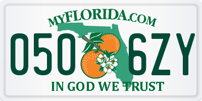 FL license plate 0506ZY