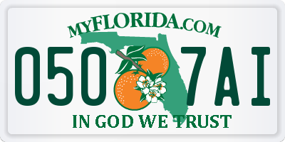 FL license plate 0507AI