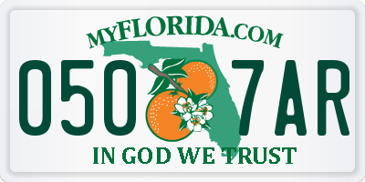 FL license plate 0507AR