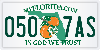 FL license plate 0507AS