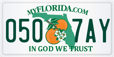 FL license plate 0507AY