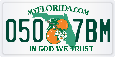 FL license plate 0507BM
