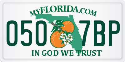 FL license plate 0507BP
