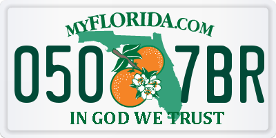 FL license plate 0507BR