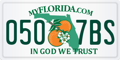 FL license plate 0507BS
