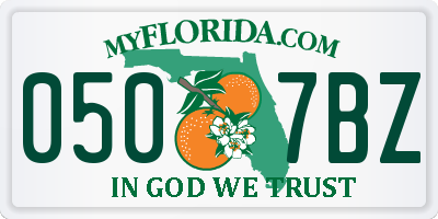 FL license plate 0507BZ