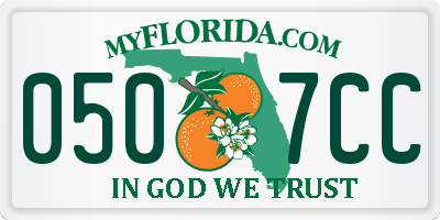 FL license plate 0507CC