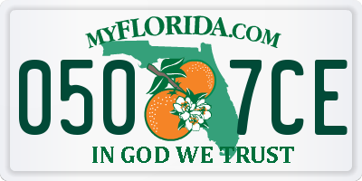 FL license plate 0507CE