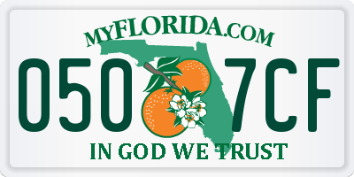 FL license plate 0507CF