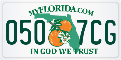 FL license plate 0507CG