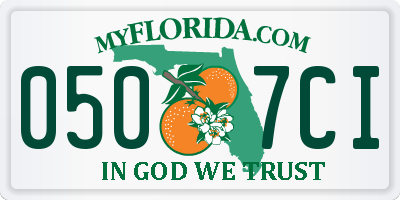 FL license plate 0507CI