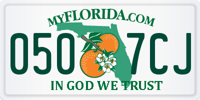 FL license plate 0507CJ