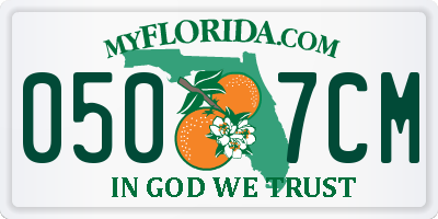 FL license plate 0507CM