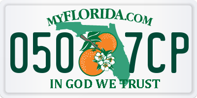 FL license plate 0507CP