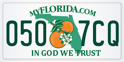 FL license plate 0507CQ