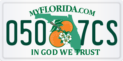 FL license plate 0507CS