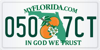 FL license plate 0507CT