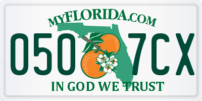 FL license plate 0507CX