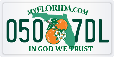 FL license plate 0507DL