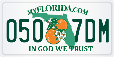 FL license plate 0507DM