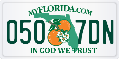 FL license plate 0507DN
