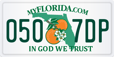 FL license plate 0507DP