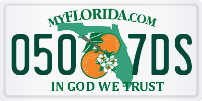 FL license plate 0507DS