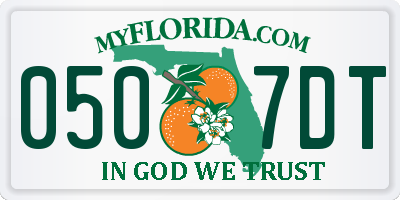 FL license plate 0507DT