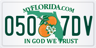 FL license plate 0507DV