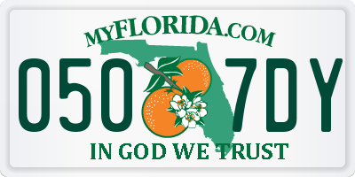 FL license plate 0507DY