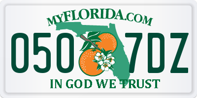 FL license plate 0507DZ