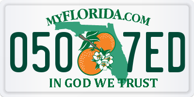 FL license plate 0507ED