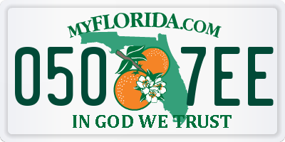 FL license plate 0507EE