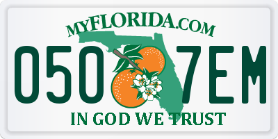 FL license plate 0507EM