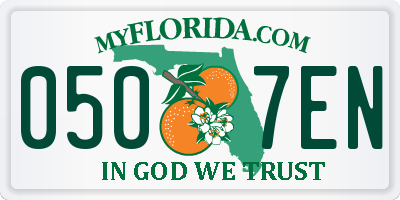 FL license plate 0507EN