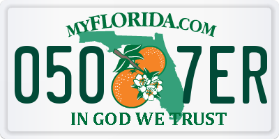 FL license plate 0507ER